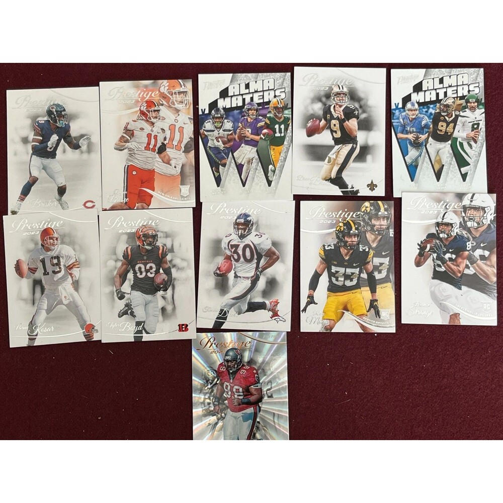 2023 Prestige NFL Football Cards - 11 Card Lot